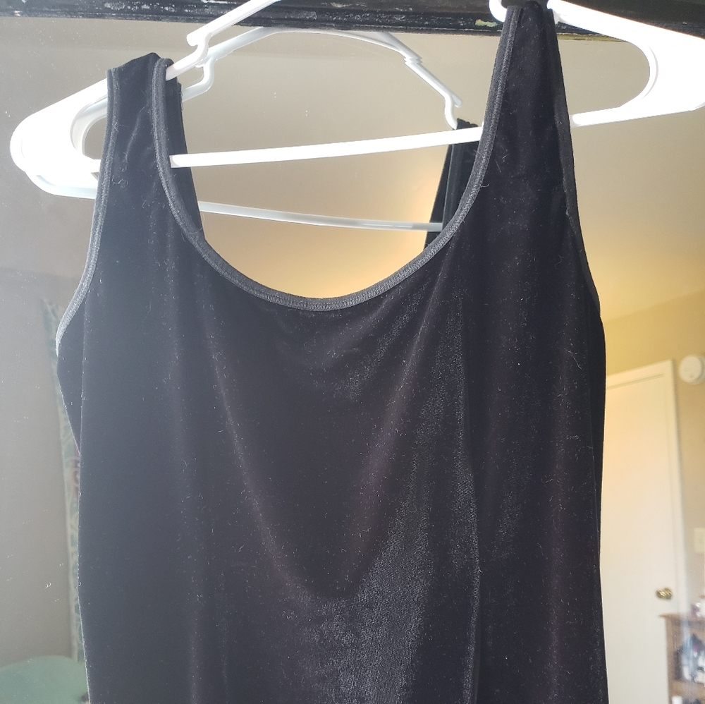 Black Velvet Tank Top